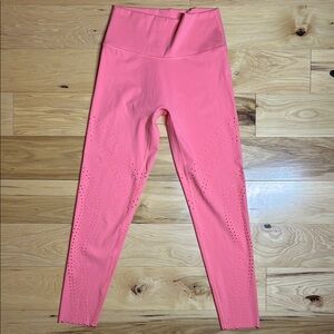 Offline by Aerie Pink Cut Out High Waisted Full Length Leggings | Size Large